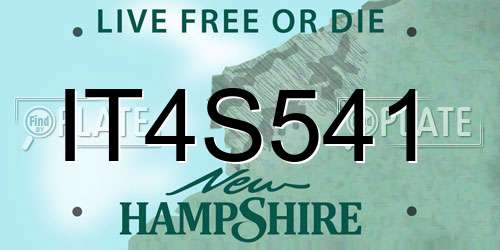 IT4S541 New Hampshire License Plate