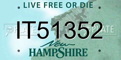 IT51352 New Hampshire License Plate