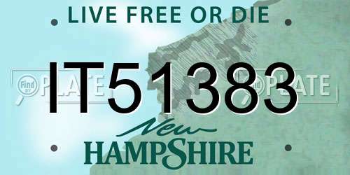 IT51383 New Hampshire License Plate