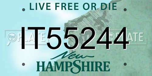 IT55244 New Hampshire License Plate