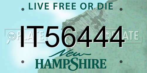 IT56444 New Hampshire License Plate