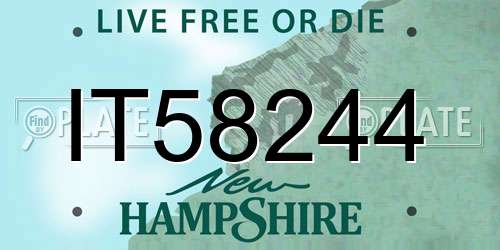 IT58244 New Hampshire License Plate