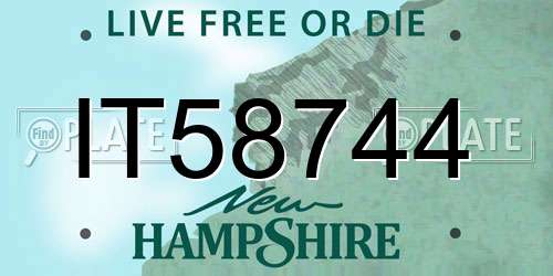 IT58744 New Hampshire License Plate