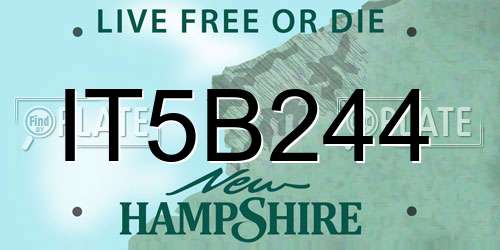 IT5B244 New Hampshire License Plate