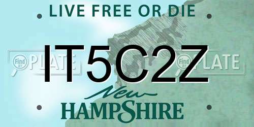 IT5C2Z New Hampshire License Plate