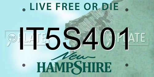 IT5S401 New Hampshire License Plate