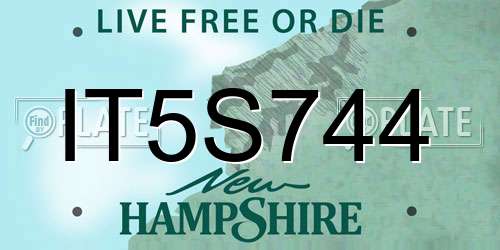 IT5S744 New Hampshire License Plate
