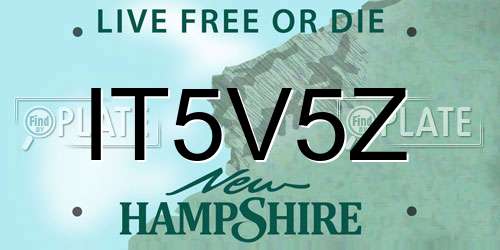 IT5V5Z New Hampshire License Plate
