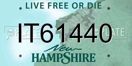 IT61440 New Hampshire License Plate