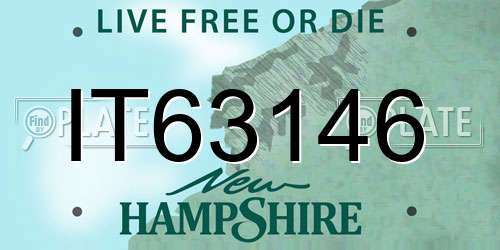 IT63146 New Hampshire License Plate