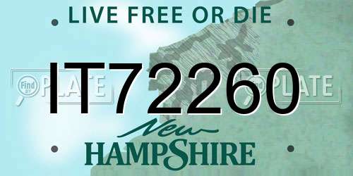 IT72260 New Hampshire License Plate
