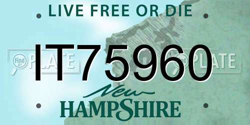 IT75960 New Hampshire License Plate