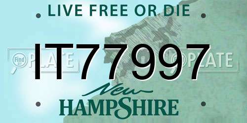 IT77997 New Hampshire License Plate
