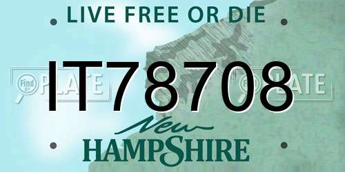 IT78708 New Hampshire License Plate