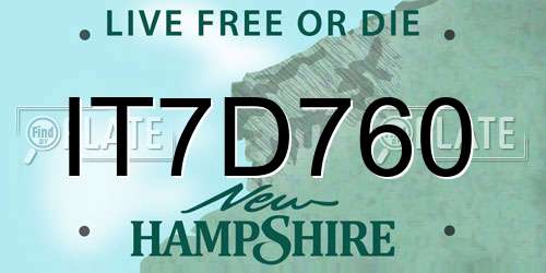IT7D760 New Hampshire License Plate