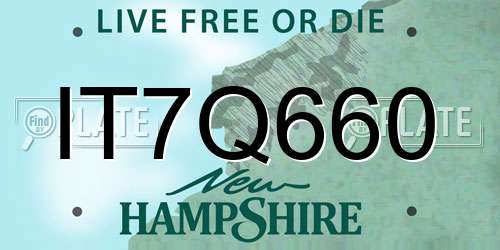IT7Q660 New Hampshire License Plate