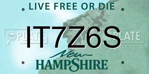 IT7Z6S New Hampshire License Plate