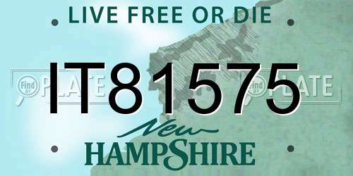 IT81575 New Hampshire License Plate