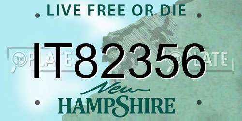 IT82356 New Hampshire License Plate
