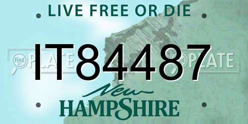 IT84487 New Hampshire License Plate