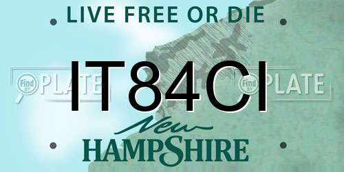 IT84CI New Hampshire License Plate
