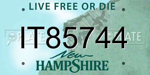 IT85744 New Hampshire License Plate