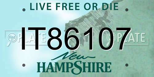 IT86107 New Hampshire License Plate