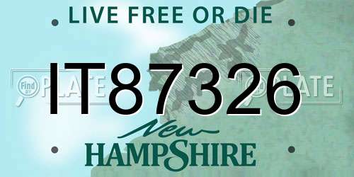 IT87326 New Hampshire License Plate