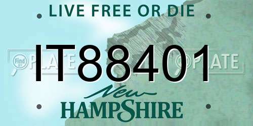 IT88401 New Hampshire License Plate