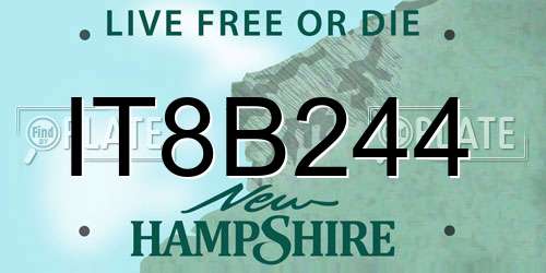 IT8B244 New Hampshire License Plate
