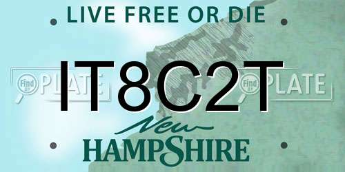 IT8C2T New Hampshire License Plate