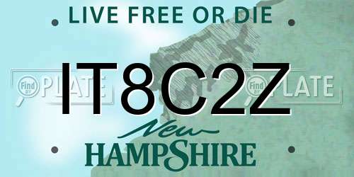 IT8C2Z New Hampshire License Plate