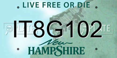 IT8G102 New Hampshire License Plate