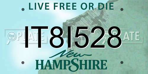 IT8I528 New Hampshire License Plate