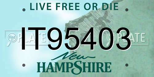 IT95403 New Hampshire License Plate