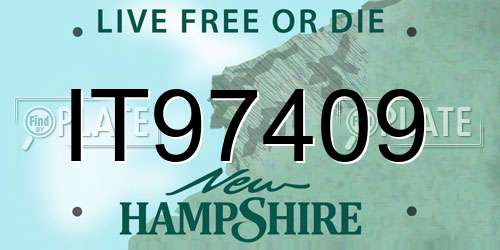 IT97409 New Hampshire License Plate