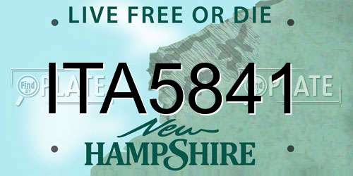 ITA5841 New Hampshire License Plate