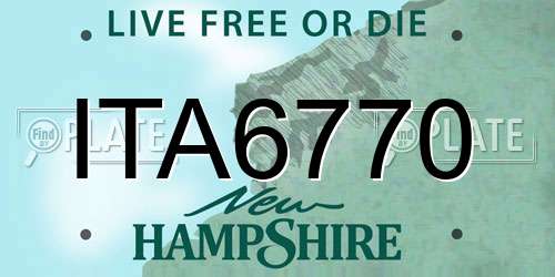 ITA6770 New Hampshire License Plate