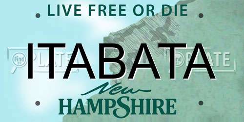 ITABATA New Hampshire License Plate