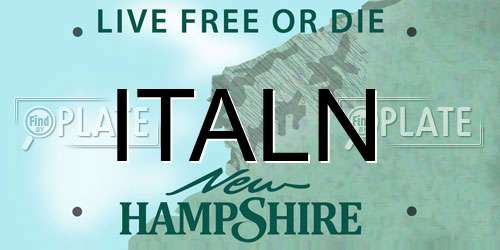 ITALN New Hampshire License Plate