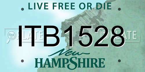 ITB1528 New Hampshire License Plate