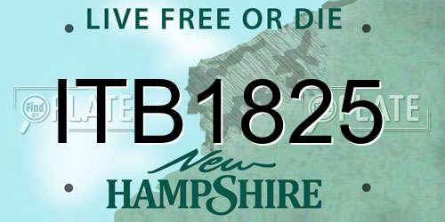 ITB1825 New Hampshire License Plate