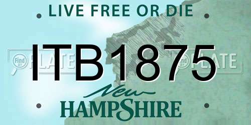 ITB1875 New Hampshire License Plate