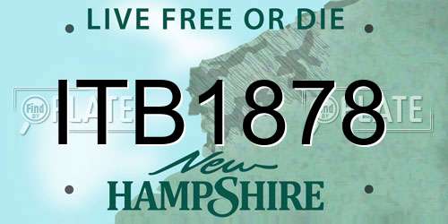 ITB1878 New Hampshire License Plate