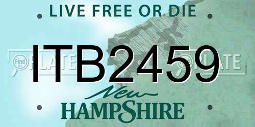 ITB2459 New Hampshire License Plate