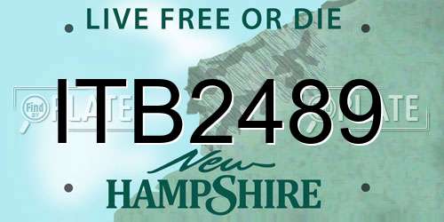 ITB2489 New Hampshire License Plate