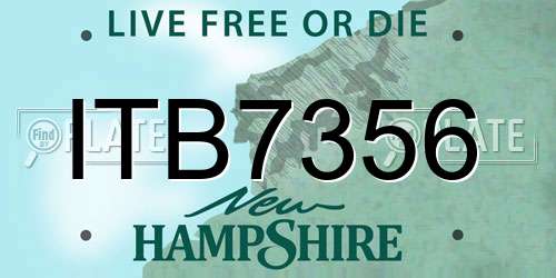 ITB7356 New Hampshire License Plate