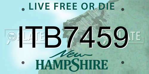 ITB7459 New Hampshire License Plate