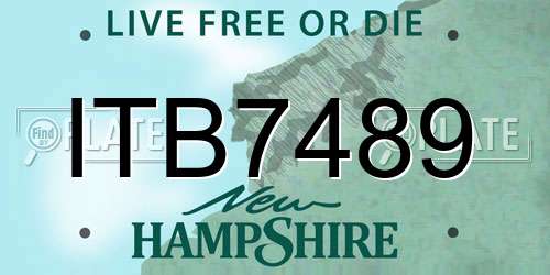 ITB7489 New Hampshire License Plate
