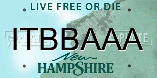 ITBBAAA New Hampshire License Plate